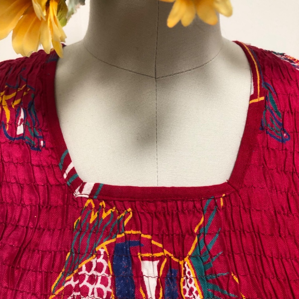 Nwot - Tropical Print Sarong & Elasticized Top - image 3